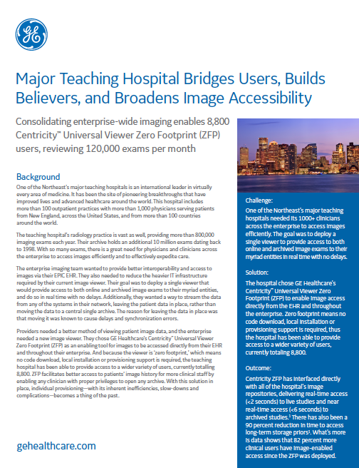 Major Teaching Hospital Bridges Users, Builds Believers, and Broadens Image Accessibility