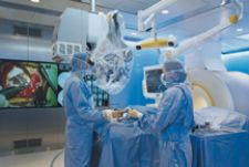 Real-time imaging allows users to acquire a new MR image during surgery after the brain has shifted, providing a more accurate view of the brain.