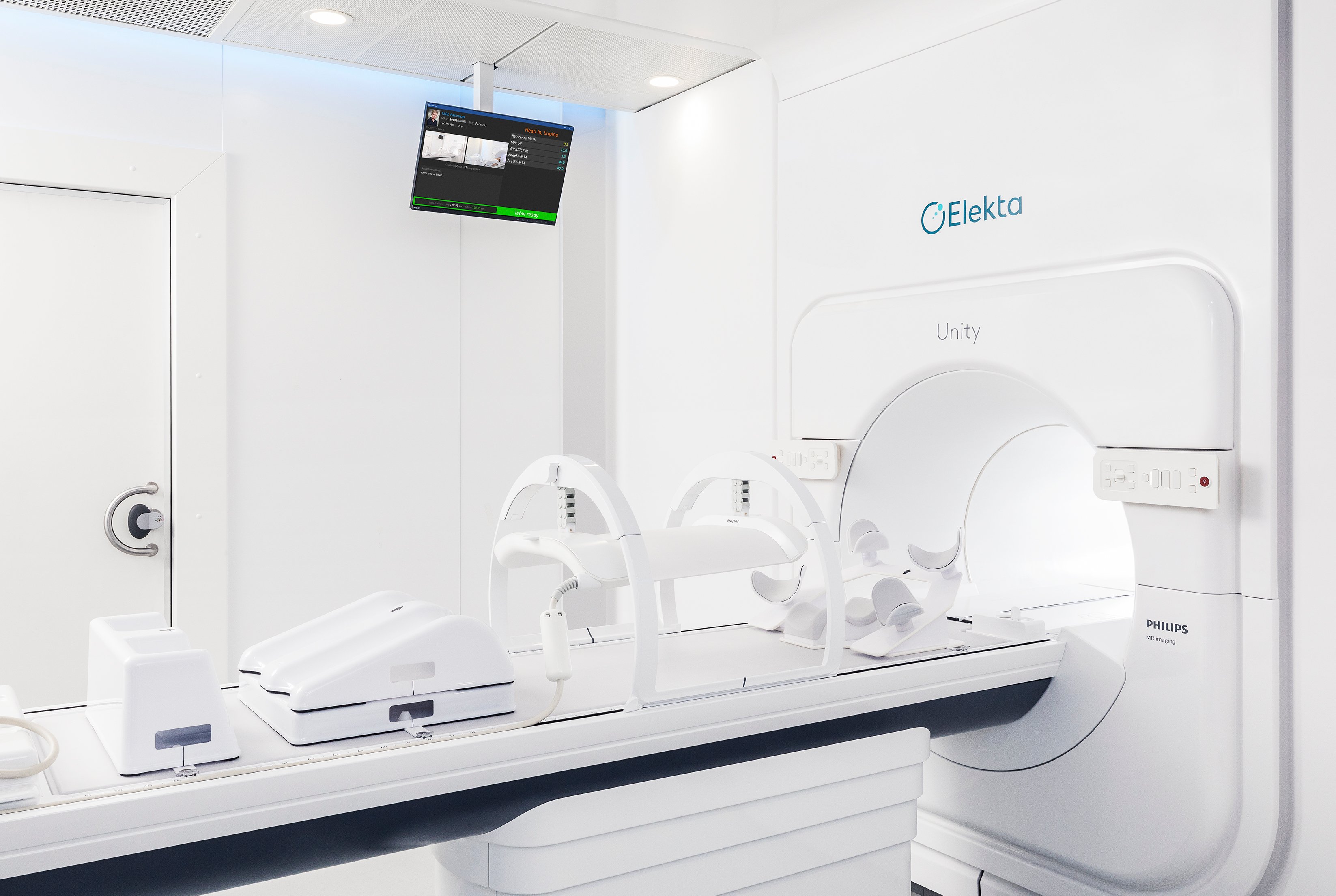 The Elekta Unity with 1.5T MRI embedded as a targeting system appeared at the annual meeting of the American Society of Radiation Oncology (ASTRO) in San Antonio, Texas. The system is being sold in Europe and could soon enter the U.S. marketplace. (Photo courtesy of Elekta)