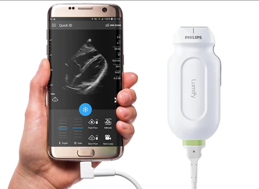 The Philips Lumify hand-held ultrasound technology is an important component of the mobile ECMO unit. Members of the ECMO team use Lumify for real-time visual guidance when inserting tubes in veins and arteries in a process called ECMO cannulation. #RSNA2019 #RSNA19 #POCUS