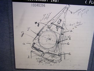 Sketch of original Houndsfield CT scanner.