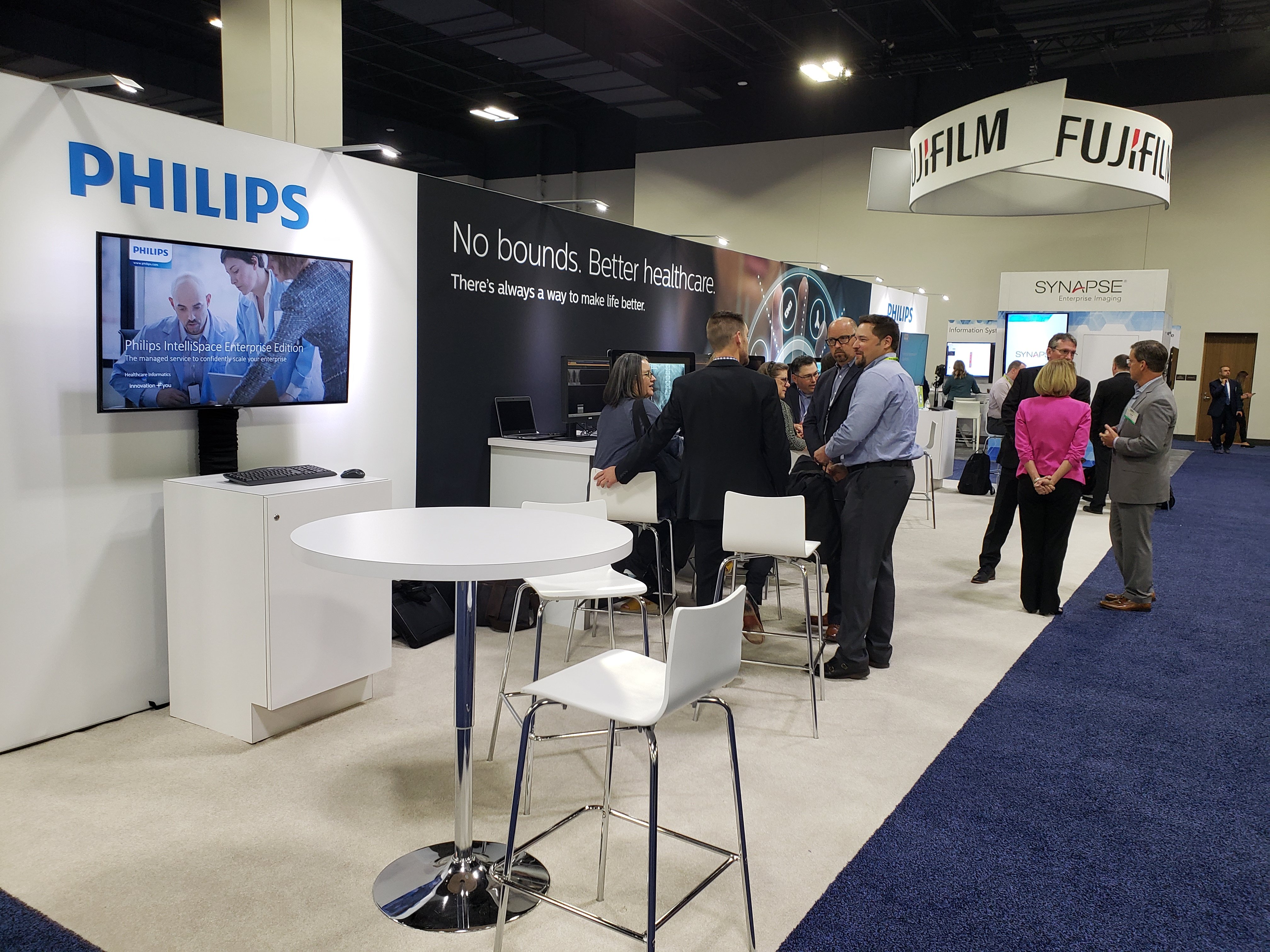 Philips and Fujifilm booths at SIIM 2019. 