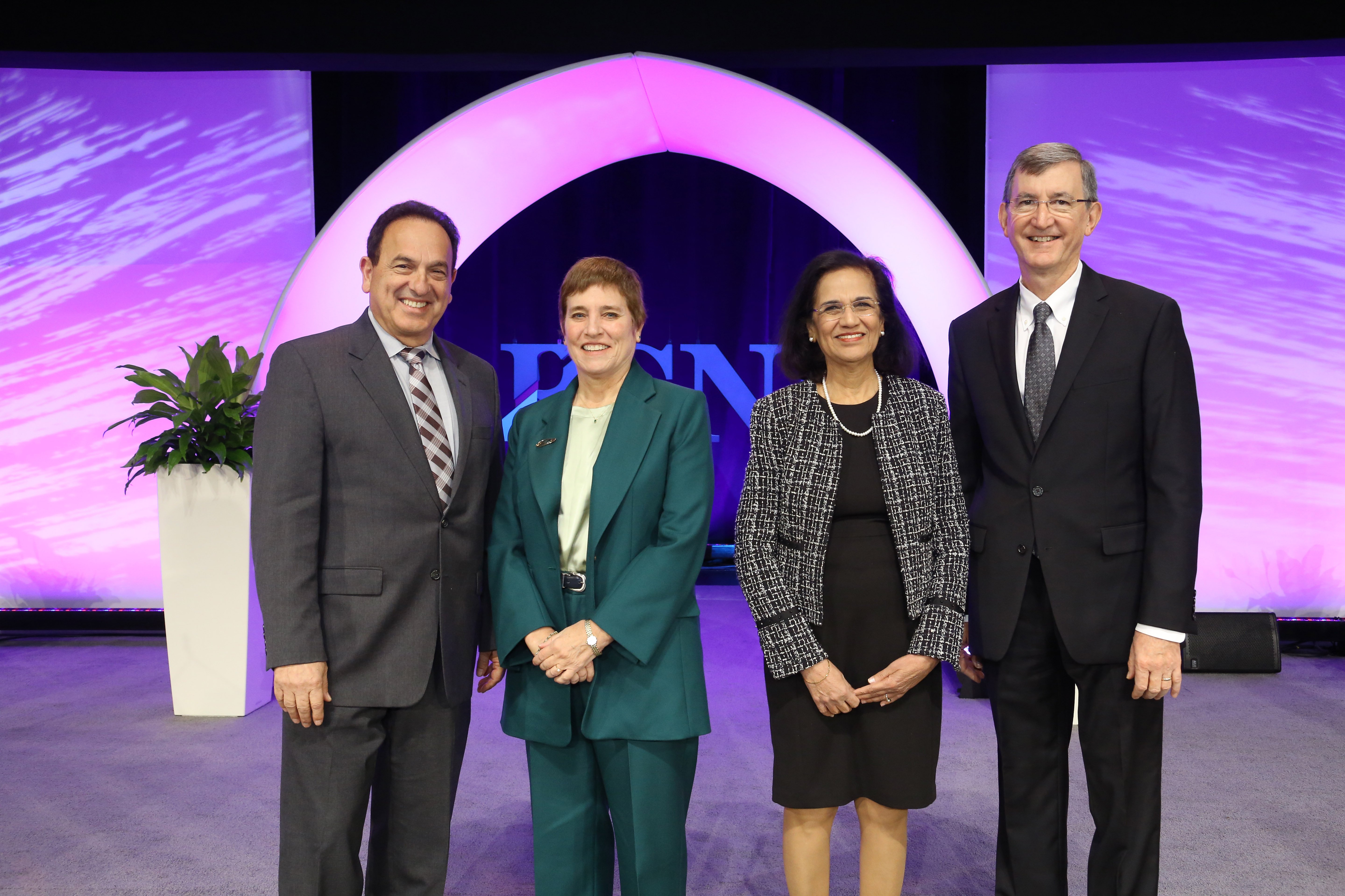 RSNA Immediate Past President Bruce G. Haffty, MD, joined RSNA 2022 Gold Medalists Drs. Katherine Andriole, Vijay Rao, James Brink after an Awards Luncheon honoring the recipients.