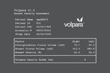 This is an example of the output from Volpara, one of the volumetric breast density assessment tools on the market. Volumetric Breast & Fibrograndular Density Assessment