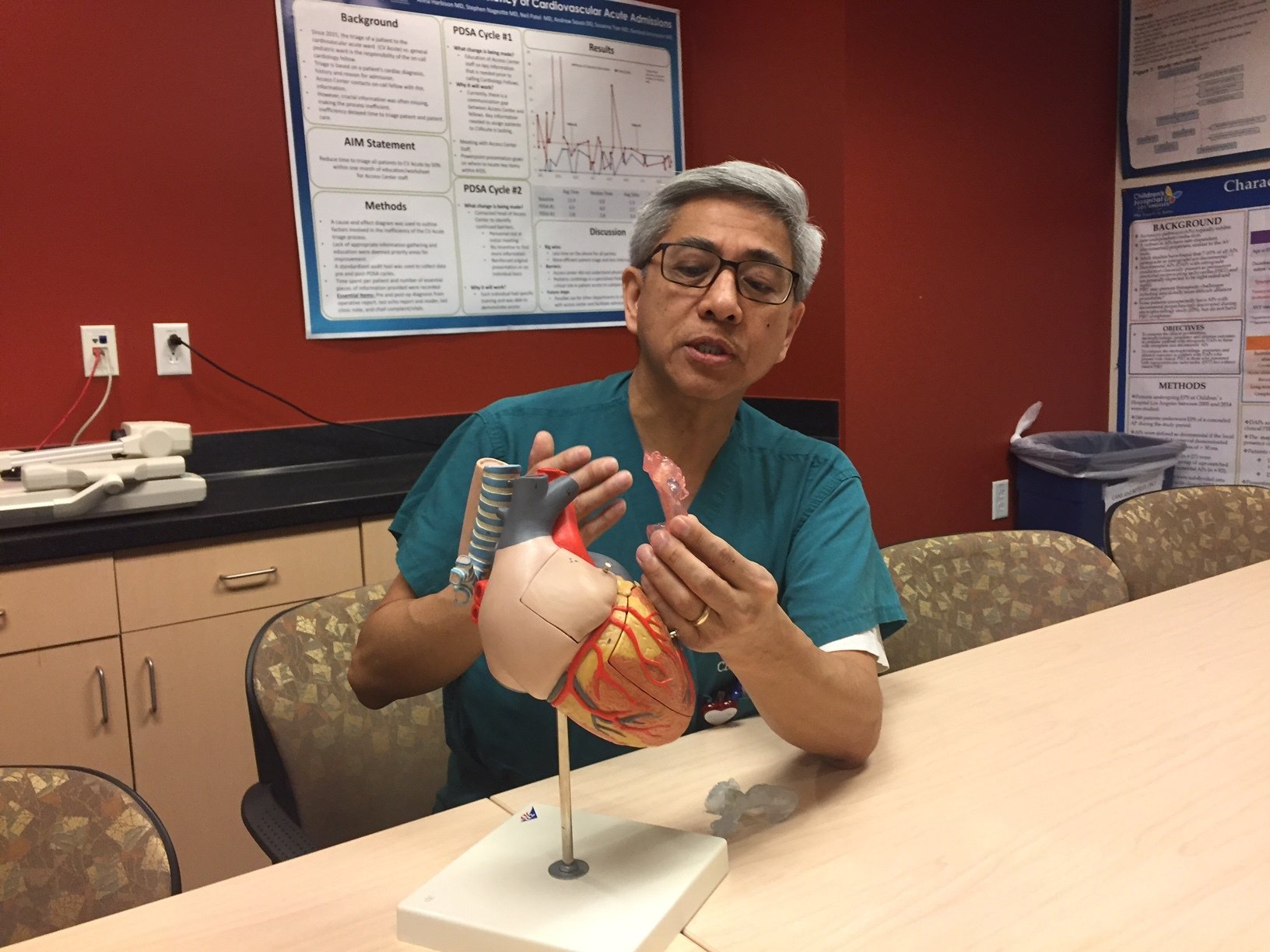 Children's Hospital Los Angeles, CHLA, Frank Ing, 3-D printed model, pulmonary artery