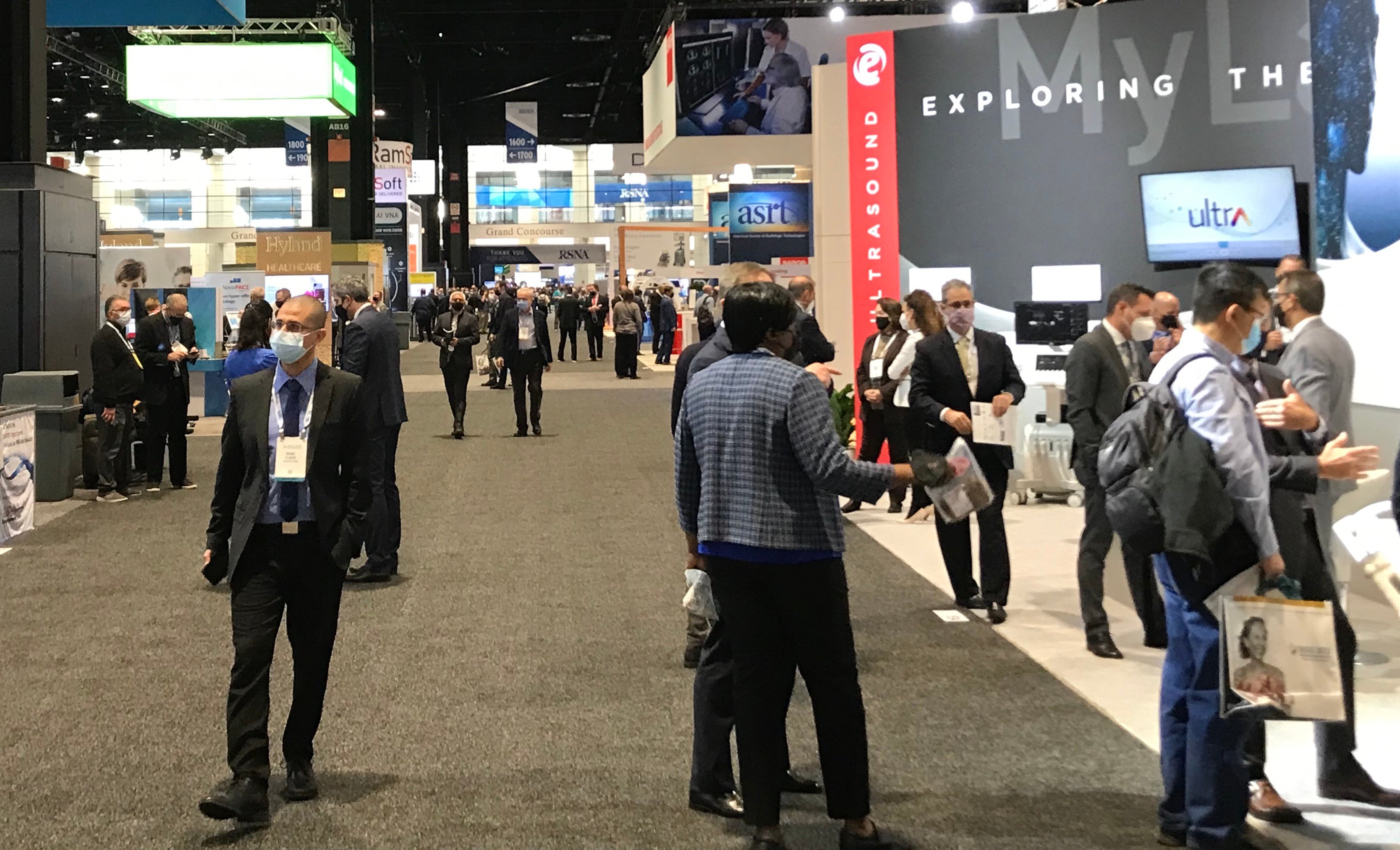 The RSNA 2021 show floor was very busy despite lower numbers of attendees.