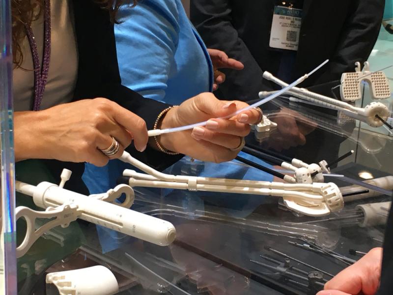 Brachytherapy catheters and positioning devices in the Elekta Booth.#ASTRO19 #ASTRO2019 #ASTRO