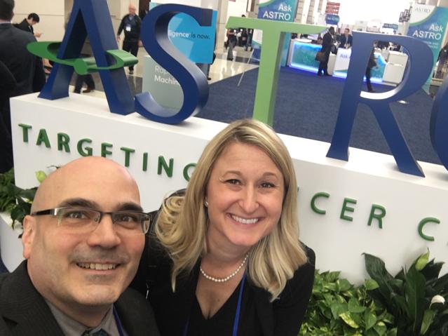 ITN Editor Dave Fornell with Carri Glide-Hurst, Ph.D., director of translational research, radiation oncology at Henry Ford Health System, ran Into ITN Editor Dave Fornell at #ASTRO19. <a href="https://www.itnonline.com/article/innovations-radiotherapy-and-radiology-henry-ford-hospital">  See videos and read more about her work.</a>