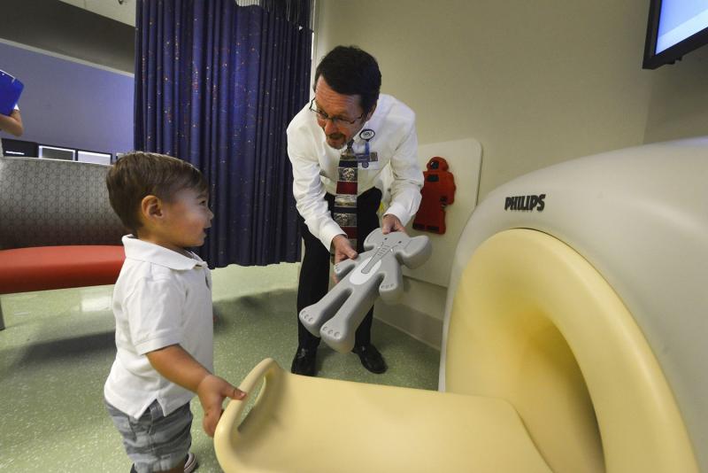 Philips “KittenScanner,” a miniature, simulated “CAT scanner" at Children’s Hospital of Georgia, calms pediatric patients by explaining what will happen during an actual CT exam