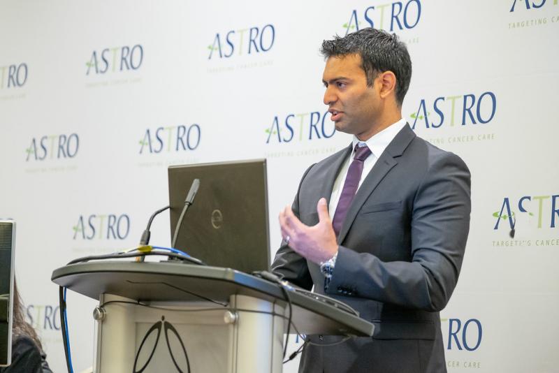 Amar U. Kishan, M.D., presents data about stereotactic body radiation therapy at ASTRO 2018. #ASTRO #ASTRO18 #ASTRO2018