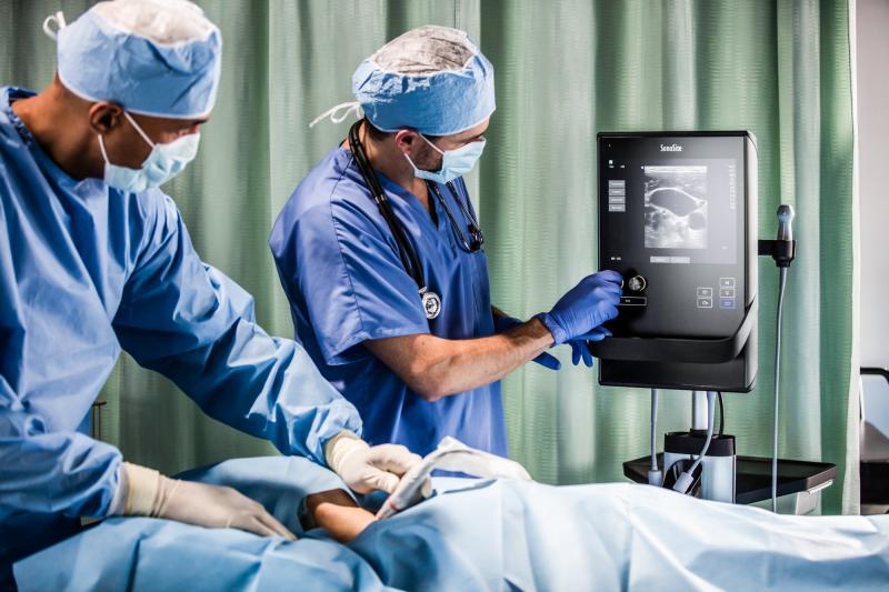 Fujifilm’s Sonosite SII POC ultrasound system helps to keep crowded areas clearer with a small ultrasound footprint.