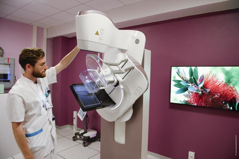 The GE Senographe Pristina mammography system is utilized at the Gustav Roussy Cancer Center One Stop Clinic in Villejuif, France.