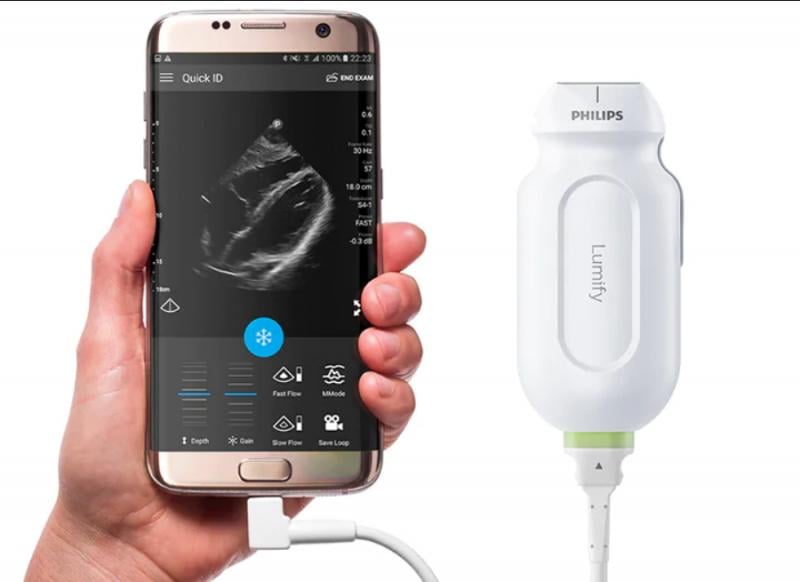 The Philips Lumify hand-held ultrasound technology is an important component of the mobile ECMO unit. Members of the ECMO team use Lumify for real-time visual guidance when inserting tubes in veins and arteries in a process called ECMO cannulation. #RSNA2019 #RSNA19 #POCUS