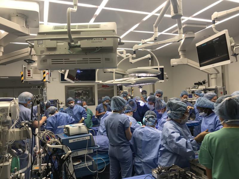 During a preparation period of 14 months, Materialise clinical engineers formed a cohesive team alongside NYU Langone surgeons, rehearsing the operation in a lab environment to develop and fine-tune the surgical plan.
