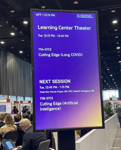 A topic of great interest at RSNA 2022, Long COVID research study findings were presented by four researchers during a “Cutting Edge” session in the new Learning Center Theater.