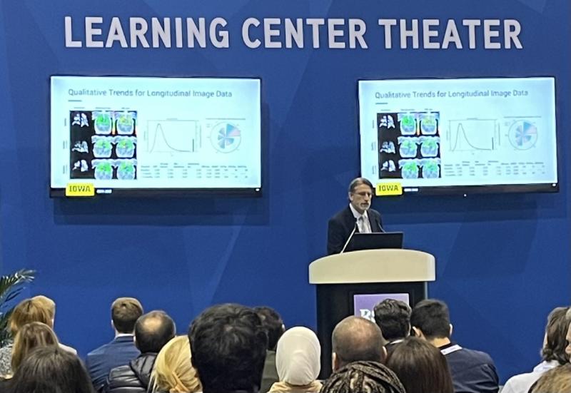 Results of a study on the effects of Long COVID were presented in a Scientific Session in the Learning Center Theater by Sean B. Fain, PhD, Univ. of Iowa, on Nov. 29 during RSNA 2022.