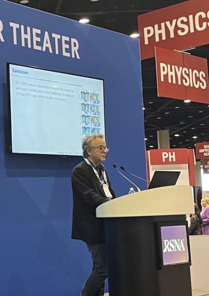 Results of a study involving Dynamic Contrast Enhanced MRI in COVID survivors were shared in a Scientific Session by Peter D. Caravan, PhD, Co-Director of the Institute for Innovation in Imaging (i3) at Massachusetts General Hospital and a Professor of Radiology at Harvard Medical School.