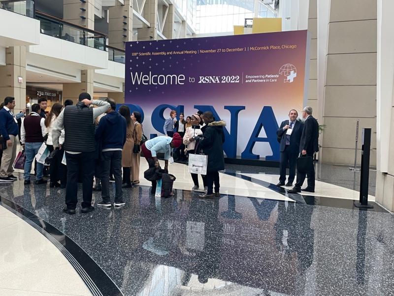 Attendees lining up to take their picture with the RSNA logo was a welcomed sight, not seen for several years due to the pandemic. 