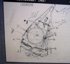 Sketch of original Houndsfield CT scanner.