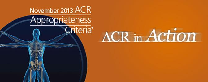 ACR radiation therapy imaging ct systems DR systems appropriateness criteria