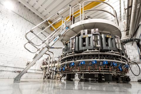 IBA Rhodotron TT300-HE electron beam accelerator (Photo: Business Wire) 