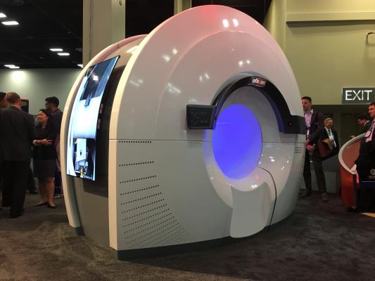 The Reflexion combination PET-CT linac, on display at ASTRO 2018. The system uses PET radiotracer emissions to track tumors directly without the need for margins to account for respiratory motion. #ASTRO18 #ASTRO2018 #ASTRO