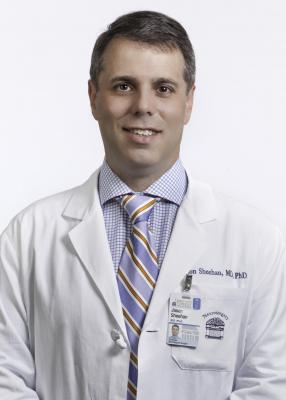 Neurosurgeon Jason Sheehan, M.D., Ph.D., of UVA Health, is pioneering the use of focused ultrasound to treat glioblastoma, the deadliest brain tumor. Image courtesy of UVA Health