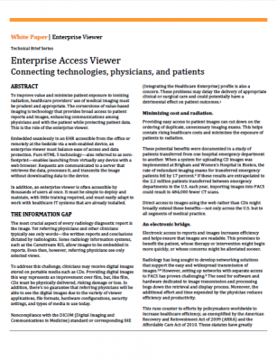 Enterprise Access Viewer: Connecting Technologies, Physicians, and Patients