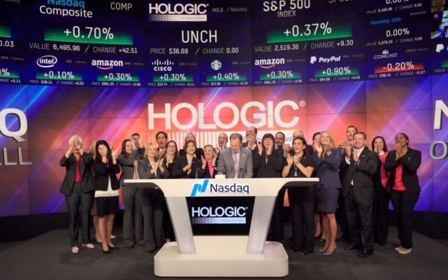 Hologic rings Nasdaq bell for breast cancer awareness