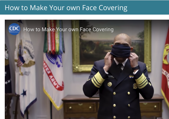 #COVID19 #Coronavirus #2019nCoV #Wuhanvirus #SARScov2 U.S. Surgeon General Jerome Adams, M.D., M.Ph demonstrates how the general public can make their own face masks for non-clinical use.