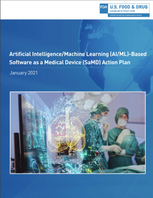 The U.S. Food and Drug Administration released the agency's first Artificial Intelligence/Machine Learning (AI/ML)-Based Software as a Medical Device (SaMD) Action Plan. This action plan describes a multi-pronged approach to advance the Agency's oversight of AI/ML-based medical software.