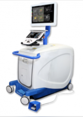 The Imagio Breast Imaging System combines laser light and sound with conventional ultrasound technology to provide fused functional and anatomic images (referred to as optoacoustic/ultrasound or OA/US) in real time, increasing confidence in diagnostic accuracy.