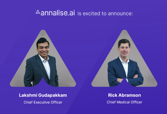 annalise.ai, the global radiology AI company with rapidly growing presence in AsiaPacific, Europe and the United Kingdom, today announced the appointment of accomplished healthcare technology executives Lakshmi Gudapakkam as Chief Executive Officer and clinical strategist Dr Rick Abramson as Chief Medical Officer. 
