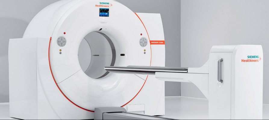The Biograph Vision positron emission tomography/computed tomography (PET-CT) system from Siemens Healthineers.