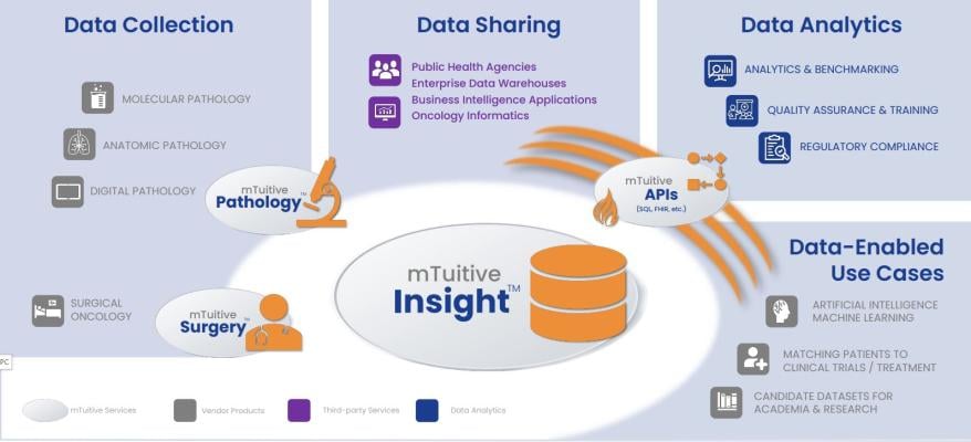 mTuitive Insight™ is a single, consolidated database that ties together structured data, from any popular healthcare IT system.