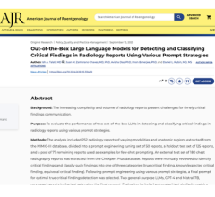 Report Shows GPT-4 Can  Detect, Classify Critical Findings in Radiology Reports