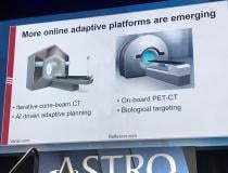 One of the hot topics at ASTRO 2021 was the increasing use of adaptive radiotherapy systems, which several thought leaders pointed out in sessions as a possible way of the future. Two systems that there is a lot of excitement about are the Varian Ethos with AI-enabled adaptive planning capability, and the Reflexion system, which is now in a U.S. trial testing its ability to track PET tracers from several metastatic tumors at the same time to target and treat them while the patient is in the machine.  