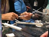 Brachytherapy catheters and positioning devices in the Elekta Booth.#ASTRO19 #ASTRO2019 #ASTRO