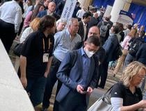 There was a robust crowd waiting to register for HIMSS22, with waiting lines rivaling those of pre-COVID.
