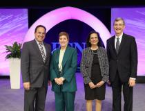 RSNA Immediate Past President Bruce G. Haffty, MD, joined RSNA 2022 Gold Medalists Drs. Katherine Andriole, Vijay Rao, James Brink after an Awards Luncheon honoring the recipients. Photo credit: RSNA. See related coverage here:https://www.itnonline.com/article/radiology-leaders-earn-prestigious-rsna-2022-gold-medals