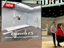 The Fujifilm Essentia FS, introduced at RSNA23, is a complete and compact digital radiography floor mounted system featuring a 10-inch graphic display at the tube for convenient positioning information at the patient’s side.