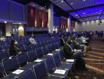 COVID impacted attendance at the 2021 ASTRO meeting, so there was ample open space between attendees in most sessions, such as the opening presidential symposium.