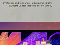 A long-time colleague of RSNA’s President, Sung Kim, MD, Rutgers Cancer Institute of New Jersey, introduced Bruce Haffty, MD, MS during the Nov. 27 Plenary Session, recognizing his distinguished service in radiology.