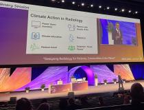 Focused on specific steps radiologists can take to reduce their impact on the environment, Plenary Session presenter and Vanderbilt Univeristy Radiology Chair Reed A. Omary, MD shared his vision of climate action in radiology.