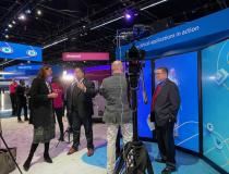 The ITN team prepares to shoot a Talking Trends video at the Philips booth at RSNA22. You can view this video, and other related RSNA content, here. 