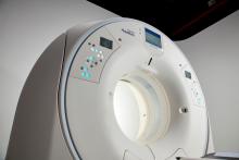 Toshiba, Canon Aquilion Precision ultra high resolution CT scanner. #RSNA2017, #RSNA17
